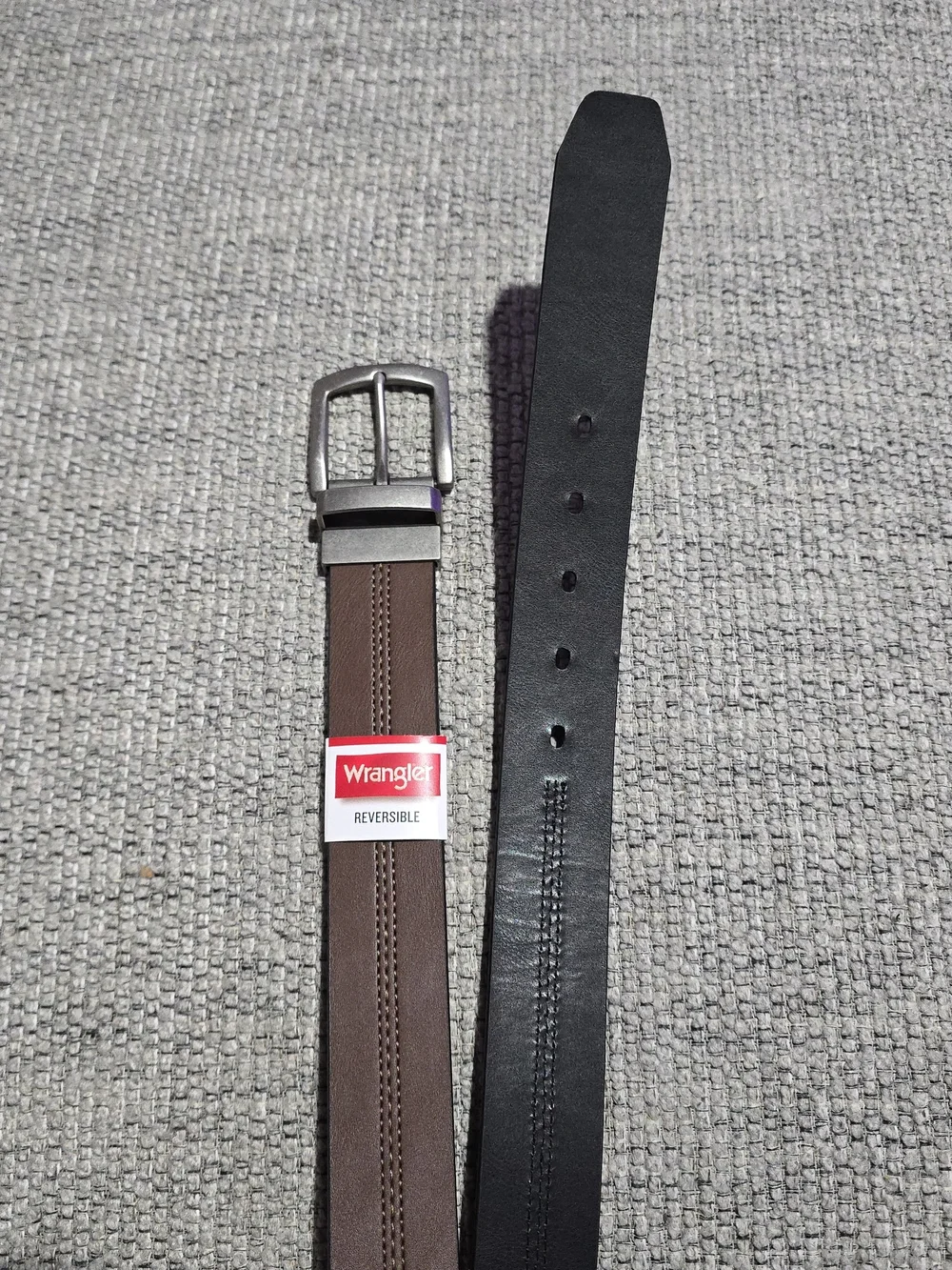 Wrangler Reversible Brown and Black Leather Belt